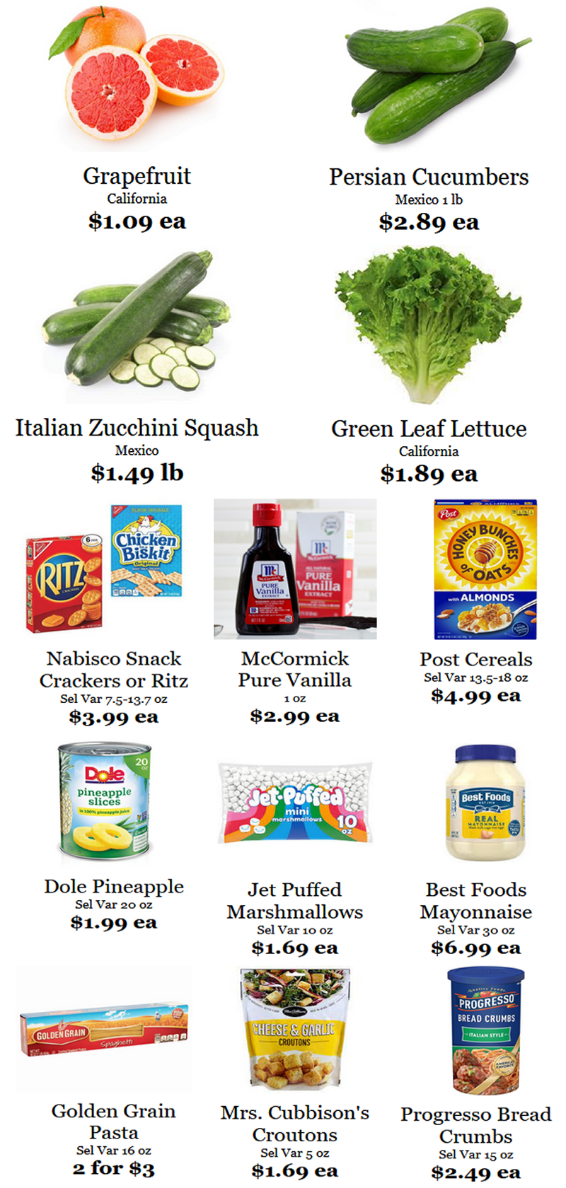 Weekly Specials 